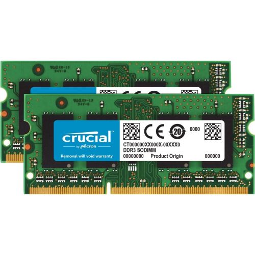  Crucial 16GB Kit (8GBx2) DDR3DDR3L 1866 MTs (PC3-14900) Unbuffered SODIMM 204-Pin Memory - CT2K102464BF186D
