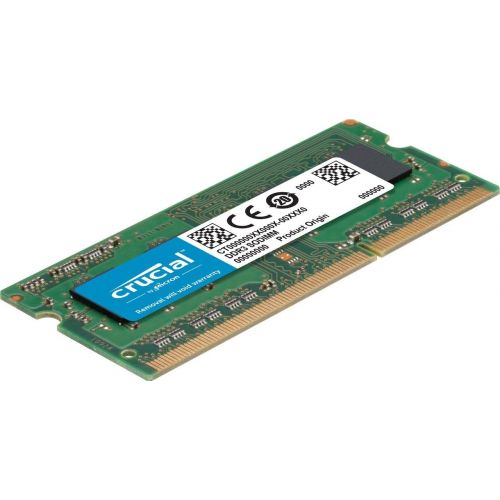  Crucial 8GB Kit (4GBx2) DDR3DDR3L 1600 MTS (PC3-12800) Unbuffered SODIMM 204-Pin Memory - CT2KIT51264BF160B