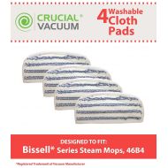 4-Piece Washable and Reusable Pads for Bissell Series Steam Mops By Crucial Vacuum