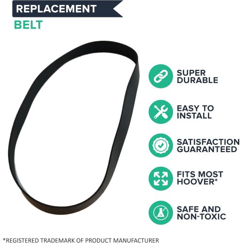  Crucial Vacuum Replacement Belt Parts - Compatible with Hoover Skinny Drive Part # 562289001, AH20065 - Fits Hoover T-Series Non-Stretch Belt Fits Rewind Upright - for Home, Office