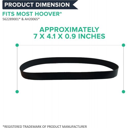  Crucial Vacuum Replacement Belt Parts - Compatible with Hoover Skinny Drive Part # 562289001, AH20065 - Fits Hoover T-Series Non-Stretch Belt Fits Rewind Upright - for Home, Office