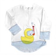 Crummy Bunny Toddler Rashguard Protective Sun and Swim Top Rubber Ducky UPF 50+ (2T) by Crummy Bunny