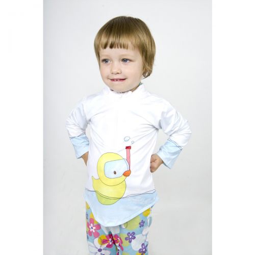  Crummy Bunny Toddler Rashguard Protective Sun and Swim Top Rubber Ducky UPF 50+ (2T) by Crummy Bunny