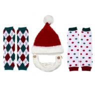 Crummy Bunny Childrens Christmas Leggings and Santa Beard Hat Set by Crummy Bunny