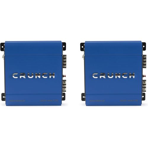  Crunch PowerDriveX 1000 Watt 2 Channel Exclusive Blue A/B Car Amplifier (2 Pack)