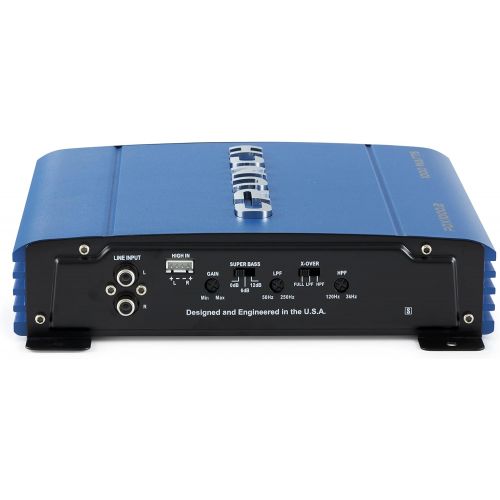  Crunch PowerDriveX 1000 Watt 2 Channel Exclusive Blue A/B Car Amplifier (2 Pack)