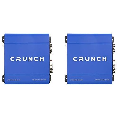  Crunch PowerDriveX 1000 Watt 2 Channel Exclusive Blue AB Car Amplifier (2 Pack)