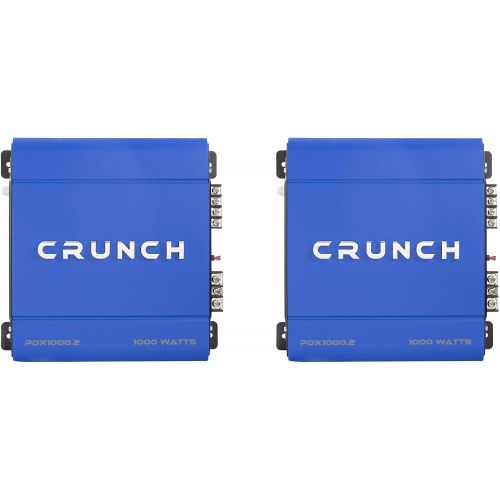  Crunch PowerDriveX 1000 Watt 2 Channel Exclusive Blue AB Car Amplifier (2 Pack)