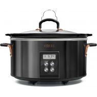 [아마존베스트]CRUX 6-Quart Programmable Digital Slow Cooker with 20 Hour Digital Countdown Timer, Black