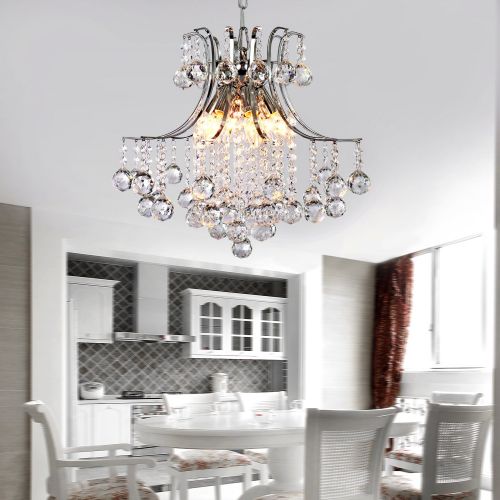  LightInTheBox Modern Contemporary Crystal Chandelier with 6 Lights, Pendant Modern Ceiling Light Fixture for Bedroom, Living Room Dining Room Hallway Entery