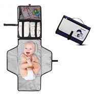 [아마존베스트]Crystal Baby Smile Portable Diaper Changing Pad - Premium Quality Travel Changing Station Kit - Entirely Padded...