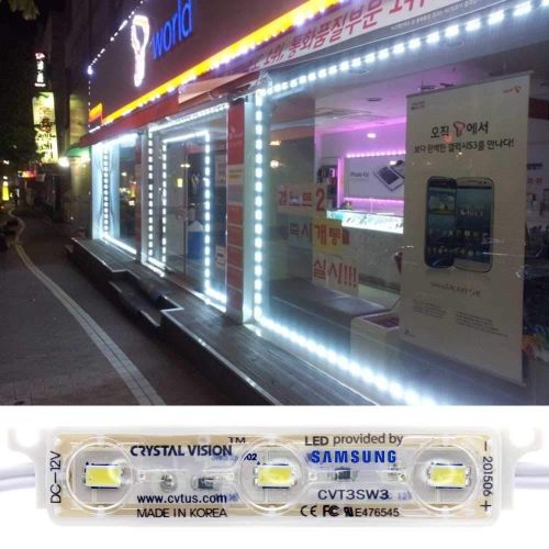  Crystal Vision Technology Crystal Vision Genuine Samsung Plug and Play Super Bright StoreFront LED 50ft 120W (White) Made in Korea