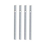 CrystalCreekCrafts Set 4 DIY Wind Chime Tubes~ Silver Aluminum Metal Wind Chime Rods Pipes Parts ~ 2 3 3 1/2 Long ~ Make Your Own Windchime Suncatchers