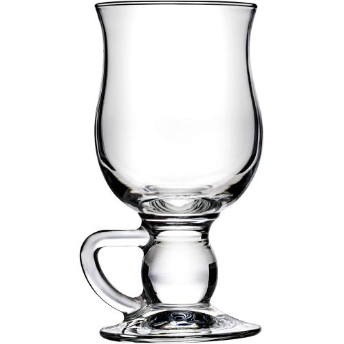  [아마존베스트]Crystalia Glass Coffee Mugs with Handle, Clear Footed Irish Coffee Cup Set, Tall Large Hot Toddy Glass for Hot Beverages, Iced Coffee, Latte, Hot Chocolate, Fancy Spanish Coffee Gl