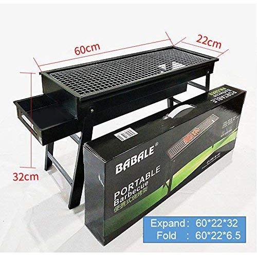  Crystaller BBQ Grill,Portable BBQ Charcoal Grill Foldable BBQ Tool Kits,Charcoal Barbecue Grill Smoker Gril for Outdoor Cooking Camping Hiking Picnics