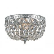 Crystorama 708-CH-CL-S Crystal Two Light Ceiling Mounts from Richmond collection in Chrome, Pol. Nckl.finish,