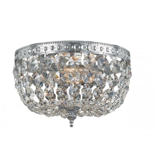  Crystorama 708-CH-CL-S Crystal Two Light Ceiling Mounts from Richmond collection in Chrome, Pol. Nckl.finish,