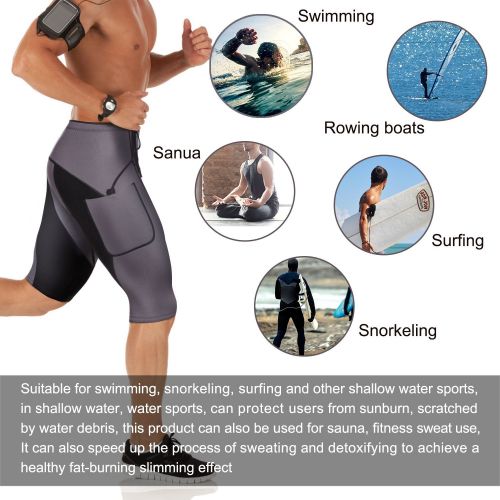  CtriLady Mens Neoprene Wetsuit Shorts Diving Suits Pants 2mm for Swimming Canoeing Surfing with Pocket