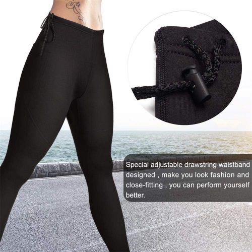  CtriLady Womens Wetsuit Pants 2mm Neoprene Snorking Leggings for Workout Swimming Surfing Canoeing Diving with Pocket