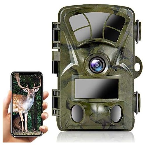  [아마존베스트]Ctronics WLAN Wildlife Camera with Motion Sensor 4K 20MP, Built-in WiFi Hunting Camera, 0.2 Second Trigger, Infrared Night Vision, 120° Wide Angle, Supports 512GB SD Card, IP66 Wat