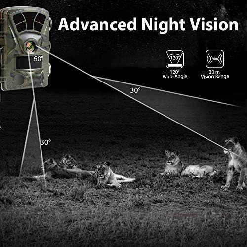  [아마존베스트]Ctronics WLAN Wildlife Camera with Motion Sensor 4K 20MP, Built-in WiFi Hunting Camera, 0.2 Second Trigger, Infrared Night Vision, 120° Wide Angle, Supports 512GB SD Card, IP66 Wat