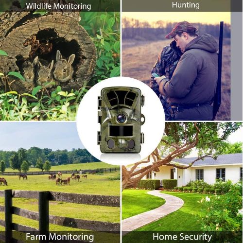  [아마존베스트]Ctronics WLAN Wildlife Camera with Motion Sensor 4K 20MP, Built-in WiFi Hunting Camera, 0.2 Second Trigger, Infrared Night Vision, 120° Wide Angle, Supports 512GB SD Card, IP66 Wat