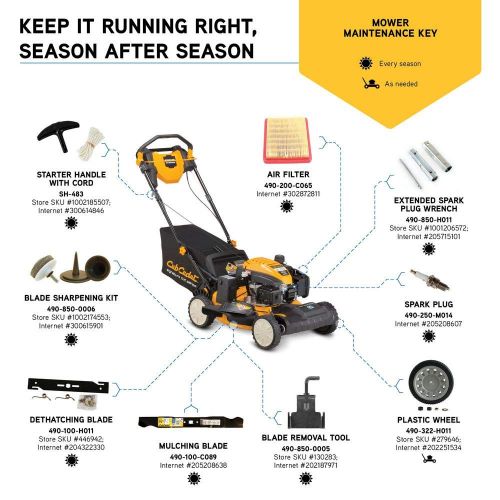  Cub Cadet Lawn Mower CUB CADET 21 in. 159cc Front-Wheel Drive 3-in-1 High Rear Wheel Gas Self Propelled Walk Behind Lawn Mower