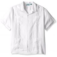 Cubavera Mens Short Sleeve 100% Linen Cuban Camp Guayabera Shirt