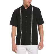 Cubavera Mens Standard Short Sleeve Insert Panels with Pick Stitch Shirt