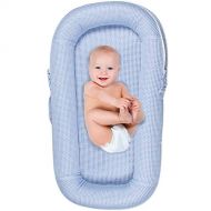 [아마존베스트]CubbyCove The Truly Breathable Baby Lounger Portable Nest for Cosleeping, Tummy Time and Playing. Super Soft and Includes Canopy (Blue).