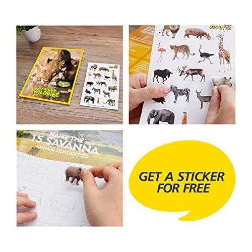  [아마존 핫딜]  [아마존핫딜]CubicFun National Geographic 3D Kids Puzzles Animal Model Kits Toys with Booklet for Children Teens and Adults, African Wildlife