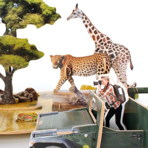  [아마존 핫딜]  [아마존핫딜]CubicFun National Geographic 3D Kids Puzzles Animal Model Kits Toys with Booklet for Children Teens and Adults, African Wildlife