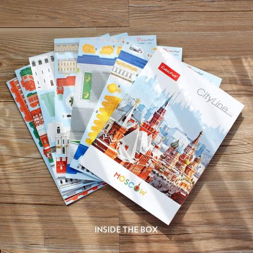  [아마존 핫딜] [아마존핫딜]CubicFun 3D Puzzle City Architectural Model Kits Toys, Moscow Russia Cityline Collection