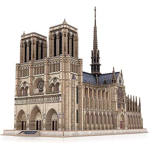  [아마존베스트]CubicFun 3D French Puzzles Large Cathedral Architecture Church Building Model Craft Kits Toys Interesting and Challenge for Adults as Hobbies Gifts, Notre Dame de Paris