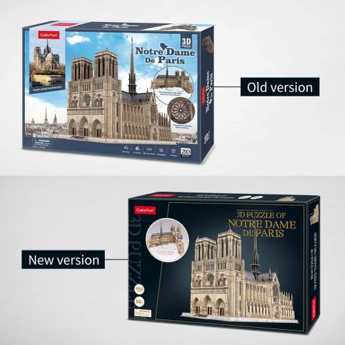  [아마존베스트]CubicFun 3D French Puzzles Large Cathedral Architecture Church Building Model Craft Kits Toys Interesting and Challenge for Adults as Hobbies Gifts, Notre Dame de Paris