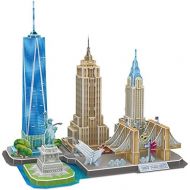 [아마존베스트]CubicFun 3D Puzzles Newyork Cityline Building Model Kits Collection Toys for Adults and Children, MC255h-0
