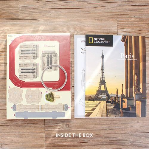  [아마존베스트]CubicFun National Geographic 3D Puzzle Architectural Model Kits for Notre Dame de Paris, France