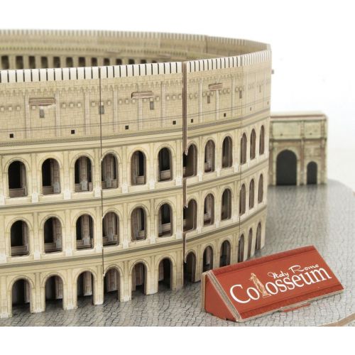  [아마존베스트]CubicFun National Geographic 3D Puzzles Italy Rome Colosseum Architecture Model Kits Toys for Adults and Children with a Booklet