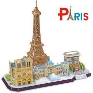 [아마존베스트]CubicFun 3D French Puzzle of Paris Cityline Architecture Building Model Kits Collection Toys for Adults and Child, MC254h