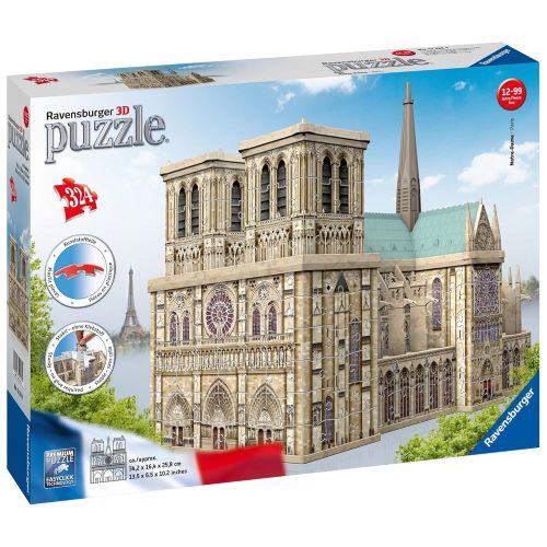  CubicFun Ravensburger Notre Dame 12523 - 324 Piece 3D Jigsaw Puzzle