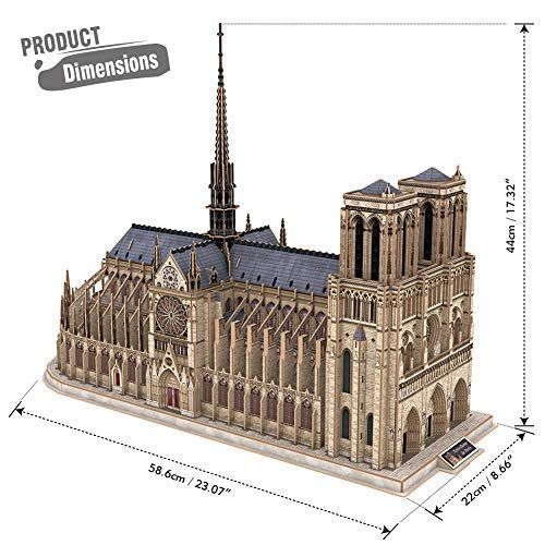  CubicFun 3D Architecture Model Kits Puzzle Challenge for Adults,as Hobbies Gifts,Notre Dame de Paris France