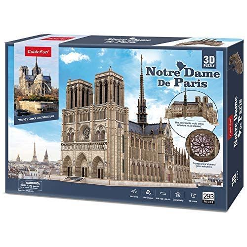  CubicFun 3D Architecture Model Kits Puzzle Challenge for Adults,as Hobbies Gifts,Notre Dame de Paris France