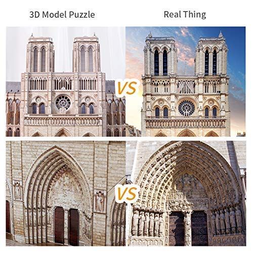  CubicFun 3D Architecture Model Kits Puzzle Challenge for Adults,as Hobbies Gifts,Notre Dame de Paris France