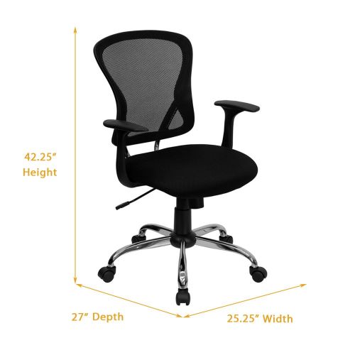  Cubicles.com Black Office Chairs -Flare Mesh Desk Chair