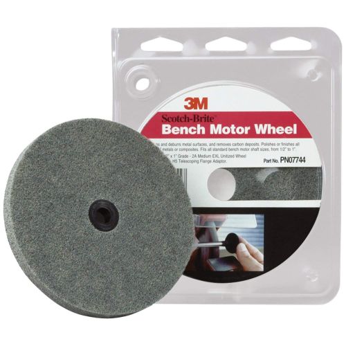  Scotch-Brite(TM) Bench Motor Wheel 07744, 4500 rpm, 6 Diameter (Pack of 5)