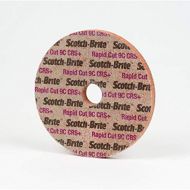 3M Scotch-Brite(TM) Rapid Cut Unitized Wheel, Ceramic Aluminum Oxide, 3 Diameter x 14 Width, 38 Center Hole Diameter, Extra Coarse+ Grit (Pack of 40)