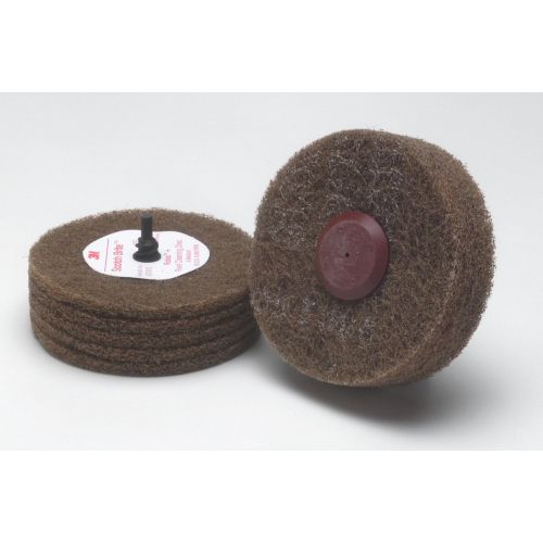  Cubitron Scotch-Brite(TM) Rivet Cleaning Disc 07410, 4 Diameter x 1-14 Thick, Medium Grit (Pack of 10)