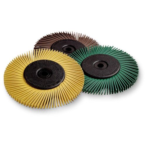  Scotch-Brite(TM) Radial Bristle Brush Replacement Disc T-A 80 Refill, Aluminum OxideCubitron, 6000rpm, 6 Diameter, 80 Grit, Yellow (Pack of 40)