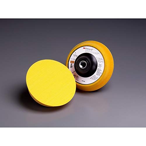 쓰리엠 Cubitron 3M Finesse-it Contact Disc Pad 14738, 5 Diameter x 1 Thick, 58-11 Internal Thread, Orange (Pack of 5)