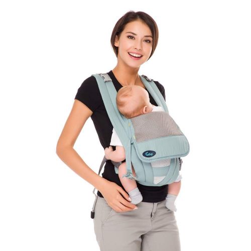  Cuby Ergonomic Baby Carrier,Classic Carrier, Soft & Breathable Baby Carriers Backpack Front and Back for Infants to Toddlers Up to 36 lbs (Green)